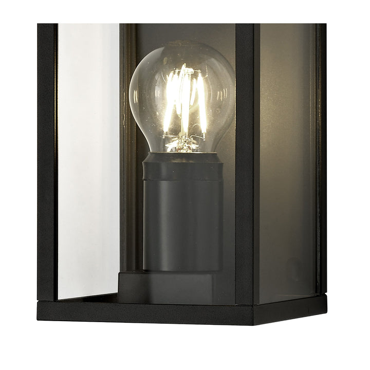 Nelson Lighting NL71159 Mateo Outdoor Flush Wall Lamp 1 Light Graphite Black