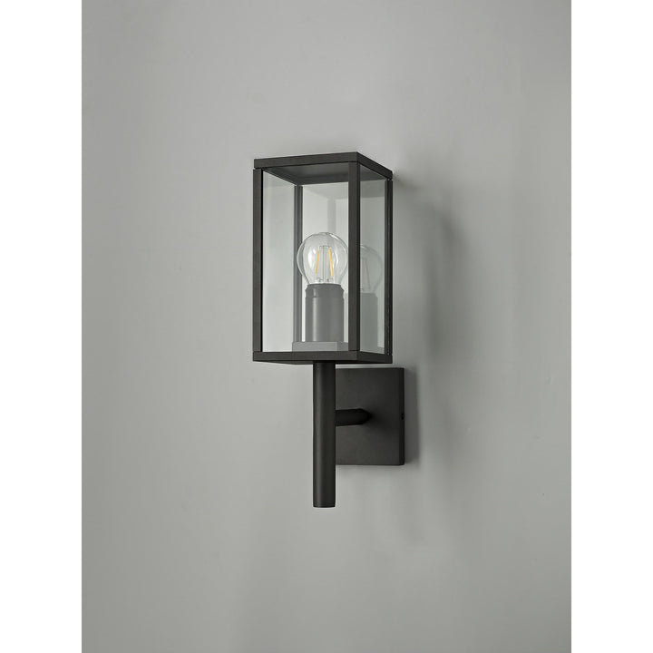 Nelson Lighting NL71169 Mateo Outdoor Upward Wall Lamp 1 Light Graphite Black