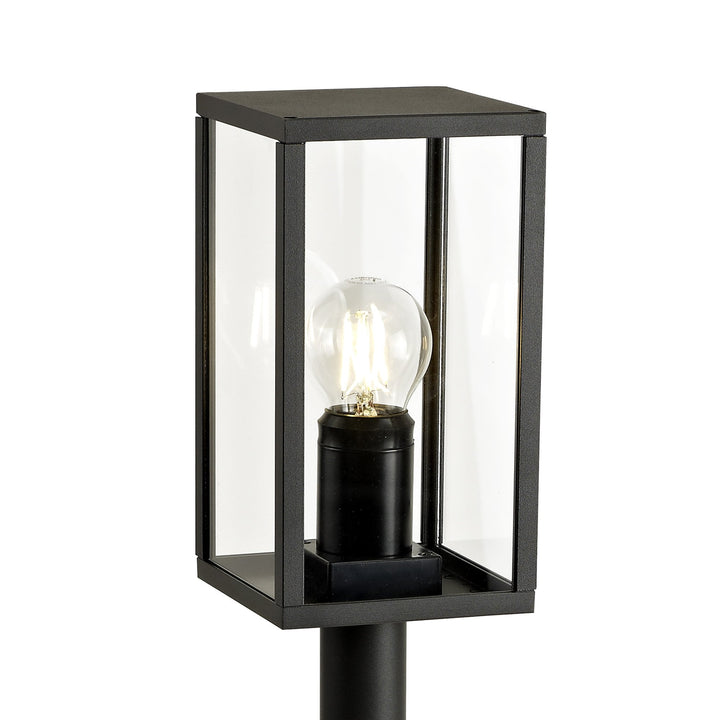 Nelson Lighting NL71209 Mateo Outdoor Tall Post 1 Light Graphite Black