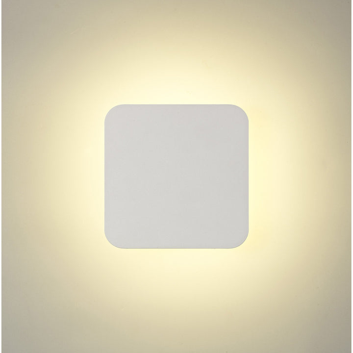 Nelson Lighting NLK03789 Modena Magnetic Base Wall Lamp LED 15cm Square Sand White