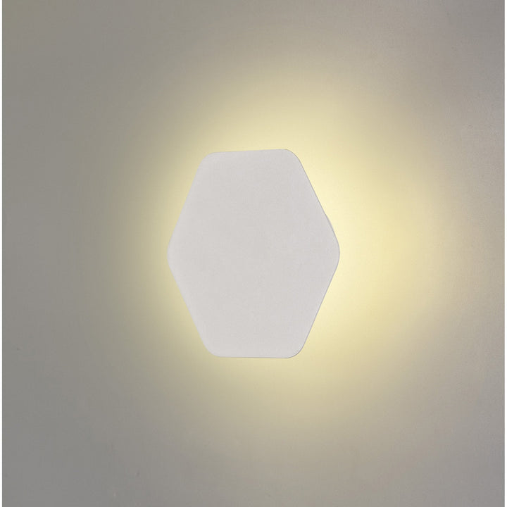 Nelson Lighting NLK03829 | Modena Wall Lamp | LED Hexagonal Base | Sand White