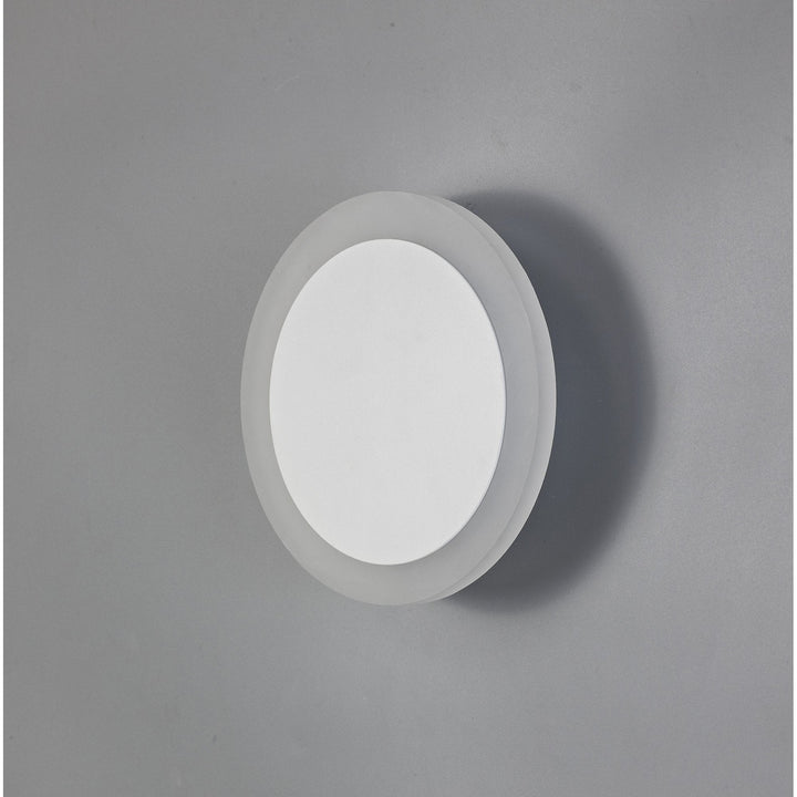 Nelson Lighting NLK03899 Modena Magnetic Base Wall Lamp LED 15/19cm Round Centre Sand White/ Frosted Diffuser