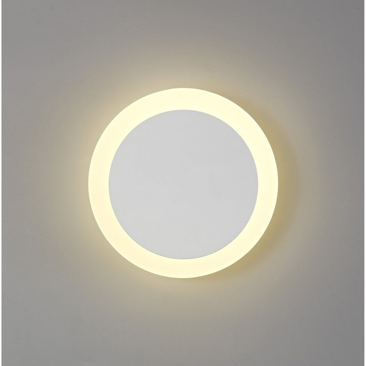Nelson Lighting NLK03899 Modena Magnetic Base Wall Lamp LED 15/19cm Round Centre Sand White/ Frosted Diffuser
