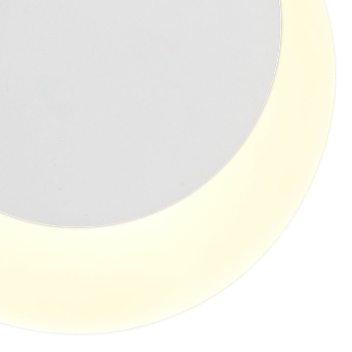 Nelson Lighting NLK03909 Modena Magnetic Base Wall Lamp LED 15/19cm Round Top Offset Sand White