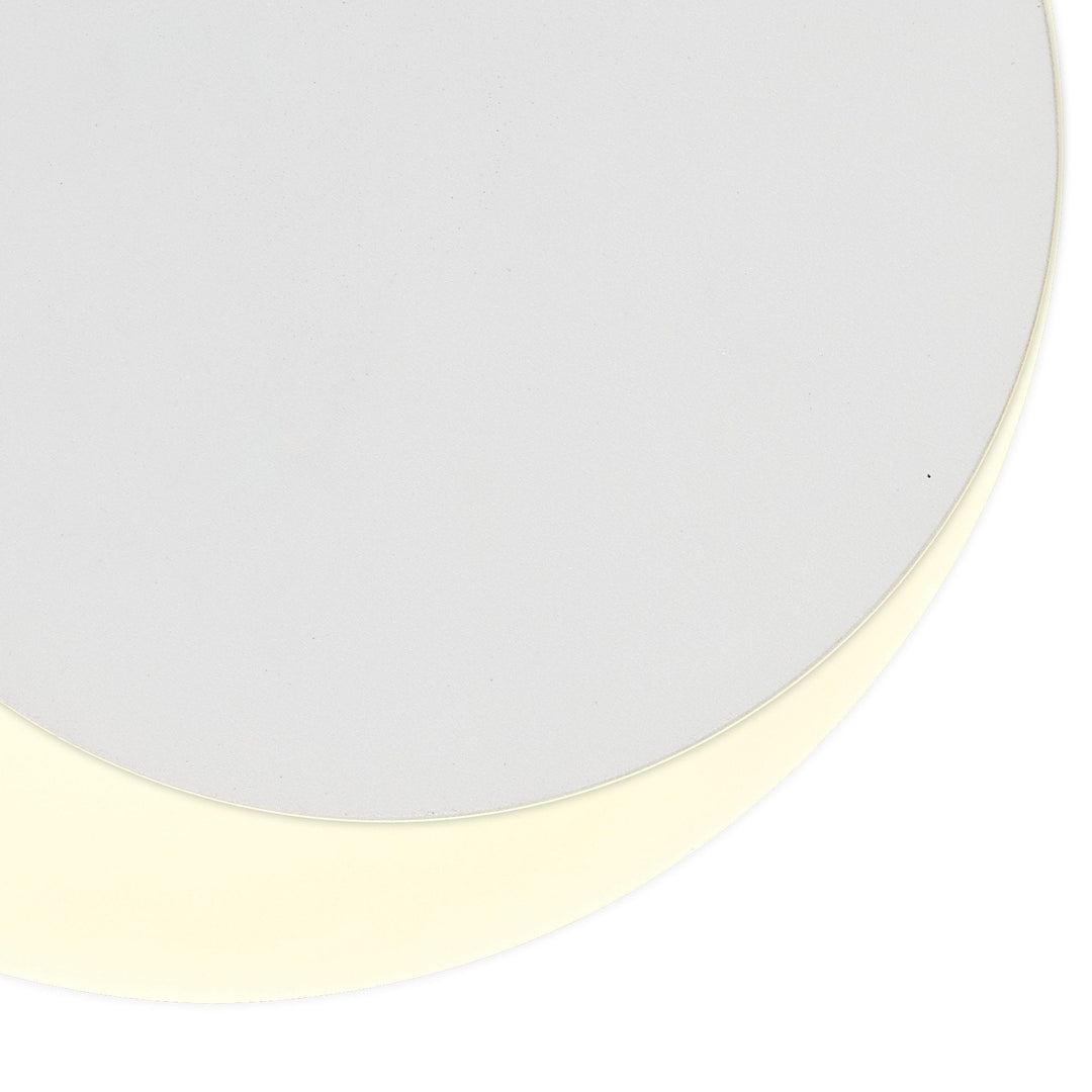 Nelson Lighting NLK03919 Modena Magnetic Base Wall Lamp LED 15/19cm Round Right Offset Sand White