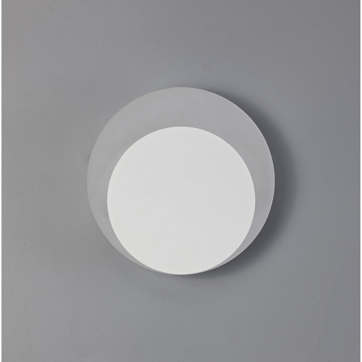 Nelson Lighting NLK03929 Modena Magnetic Base Wall Lamp LED 15/19cm Round Bottom Offset Sand White