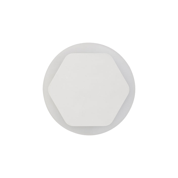 Nelson Lighting NLK03939 Modena Magnetic Base Wall Lamp LED 15/19cm Hexagonal Centre Sand White
