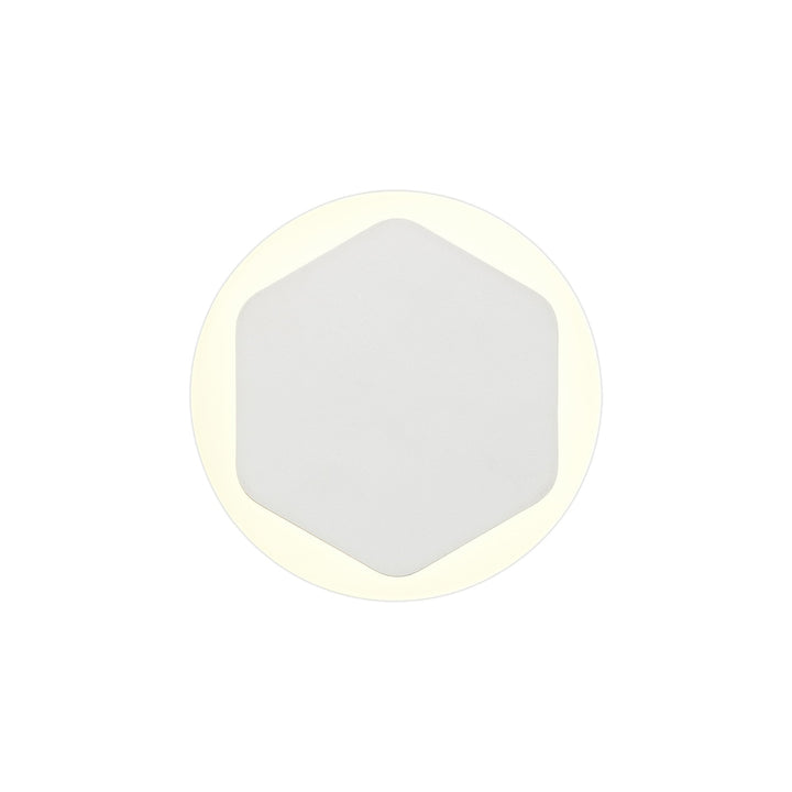 Nelson Lighting NLK03949 Modena Magnetic Base Wall Lamp LED 15/19cm Vertical Hexagonal White/ Frosted Diffuser