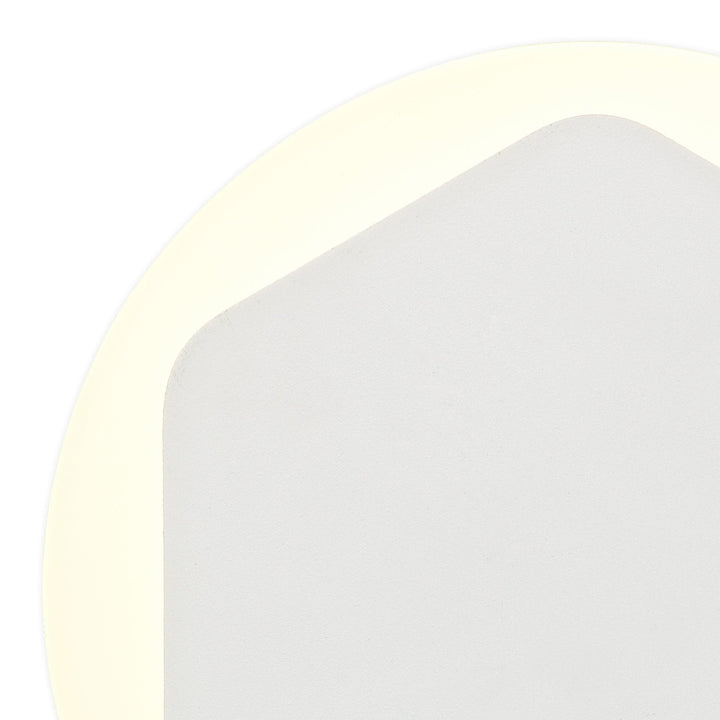 Nelson Lighting NLK03949 Modena Magnetic Base Wall Lamp LED 15/19cm Vertical Hexagonal White/ Frosted Diffuser