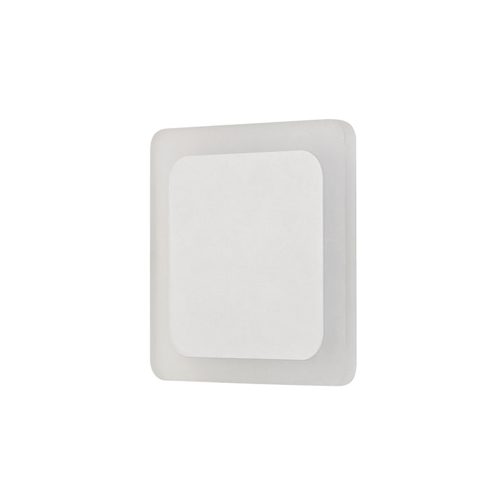 Nelson Lighting NLK03959 Modena Magnetic Base Wall Lamp LED 15/19cm Square Centre Sand White/ Frosted Diffuser