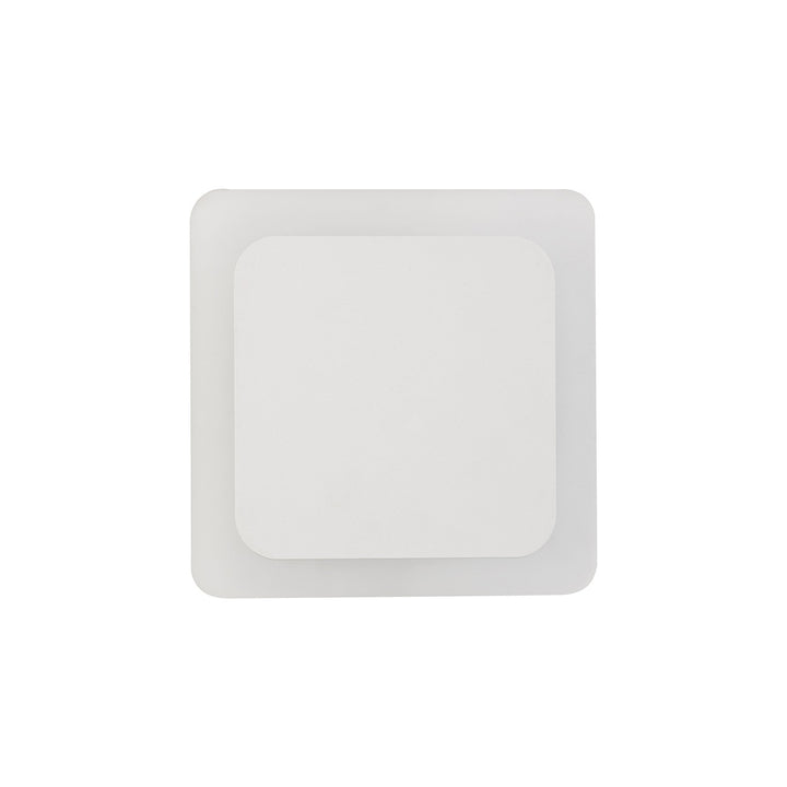 Nelson Lighting NLK03959 Modena Magnetic Base Wall Lamp LED 15/19cm Square Centre Sand White/ Frosted Diffuser