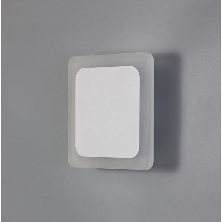 Nelson Lighting NLK03959 Modena Magnetic Base Wall Lamp LED 15/19cm Square Centre Sand White/ Frosted Diffuser