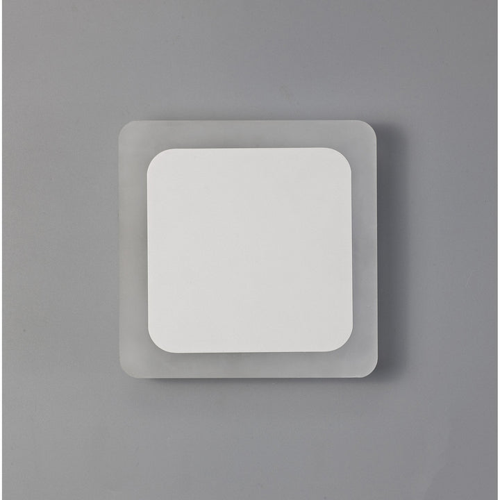 Nelson Lighting NLK03959 Modena Magnetic Base Wall Lamp LED 15/19cm Square Centre Sand White/ Frosted Diffuser