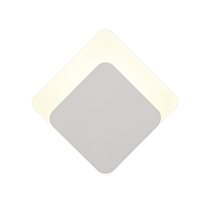 Nelson Lighting NLK03989 Modena Magnetic Base Wall Lamp LED 15/19cm Diamond Bottom White/ Frosted Diffuser
