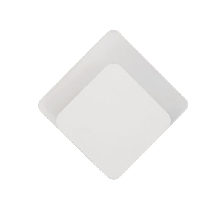Nelson Lighting NLK03989 Modena Magnetic Base Wall Lamp LED 15/19cm Diamond Bottom White/ Frosted Diffuser