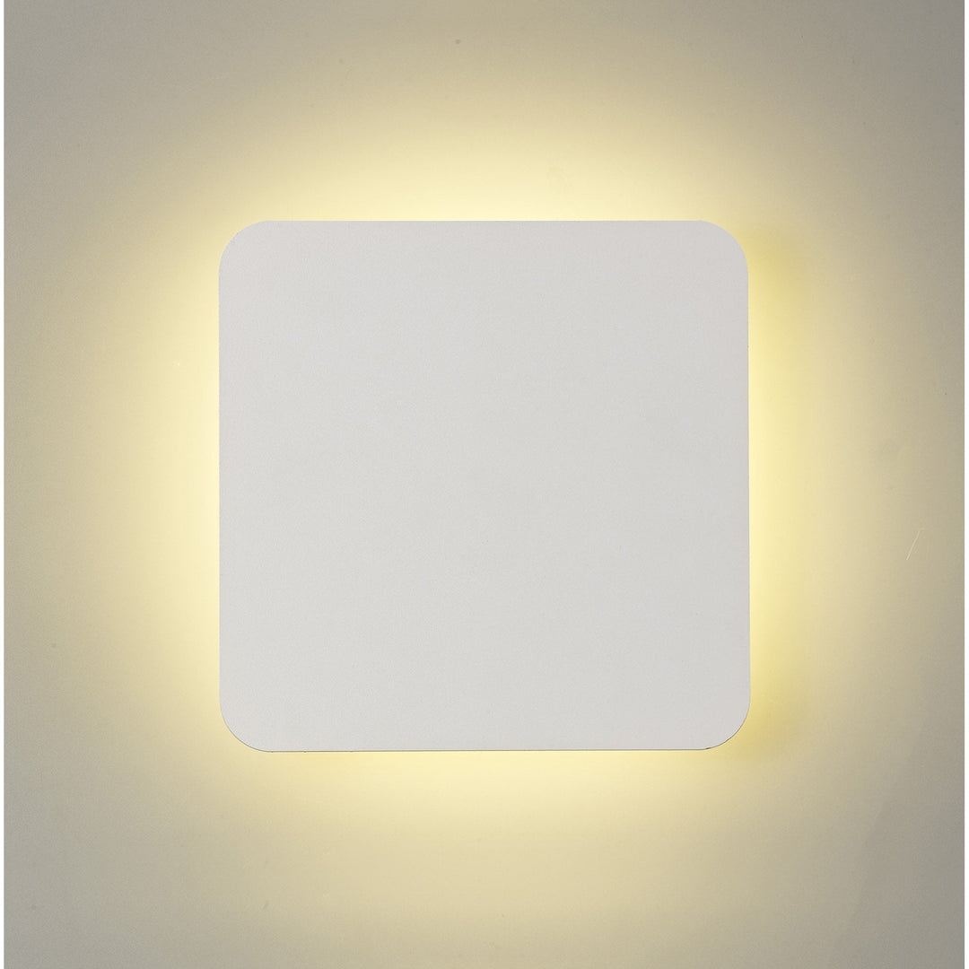Nelson Lighting NLK04039 Modena Magnetic Base Wall Lamp LED 20/19cm Square Centre Sand White/ Frosted Diffuser