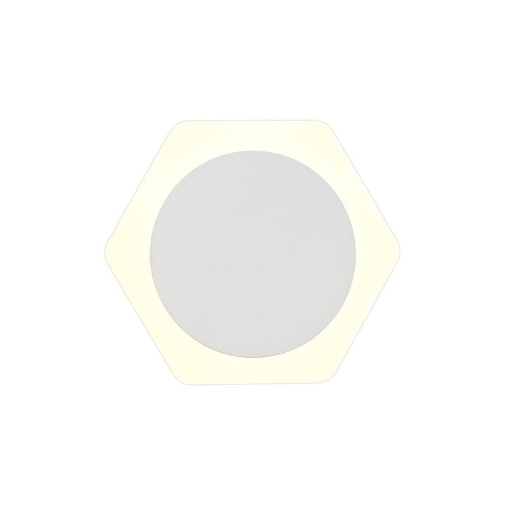 Nelson Lighting NLK04079 Modena Magnetic Base Wall Lamp LED 15cm Round 19cm Hexagonal Centre White