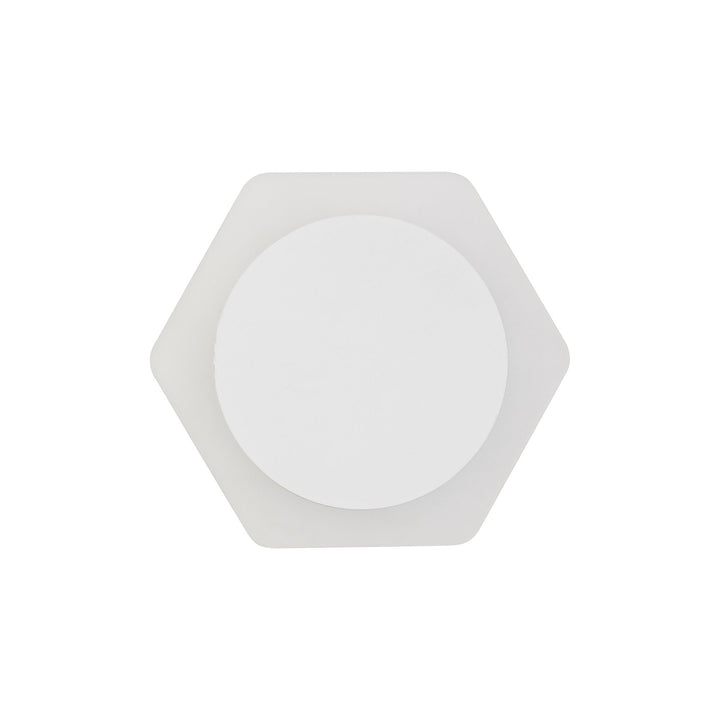 Nelson Lighting NLK04079 Modena Magnetic Base Wall Lamp LED 15cm Round 19cm Hexagonal Centre White