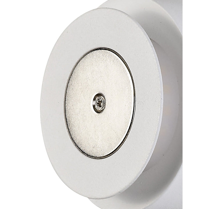 Nelson Lighting NLK04079 Modena Magnetic Base Wall Lamp LED 15cm Round 19cm Hexagonal Centre White