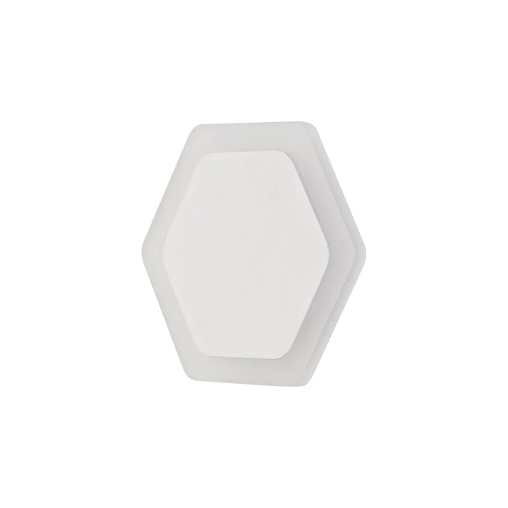 Nelson Lighting NLK04089 Modena Magnetic Base Wall Lamp LED 15/19cm Hexagonal Centre White
