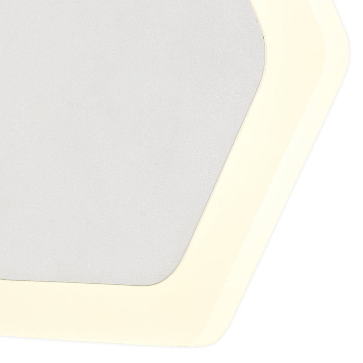 Nelson Lighting NLK04089 Modena Magnetic Base Wall Lamp LED 15/19cm Hexagonal Centre White