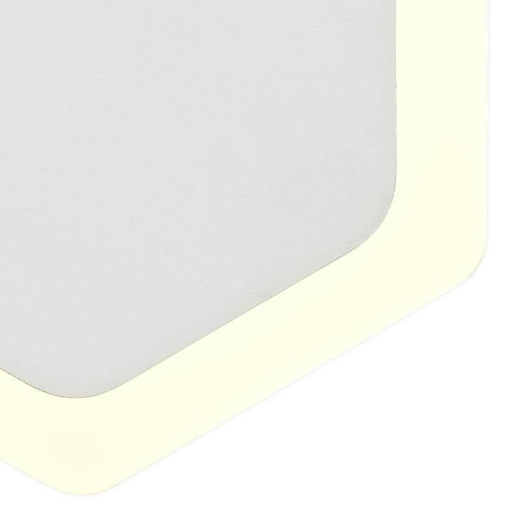 Nelson Lighting NLK04099 Modena Magnetic Base Wall Lamp LED 15/19cm Hexagonal Centre White