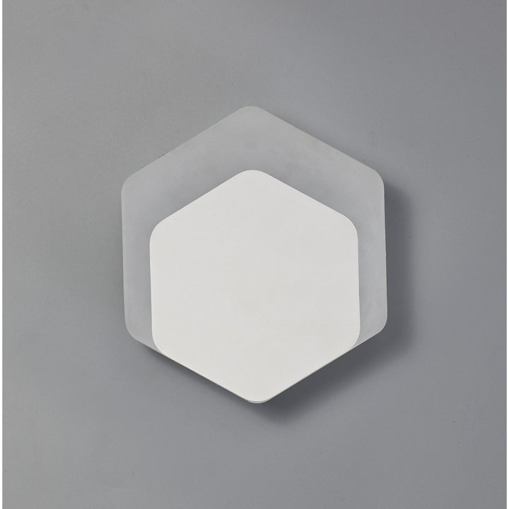 Nelson Lighting NLK04109 Modena Magnetic Base Wall Lamp LED 15/19cm Hexagonal Bottom Offset White