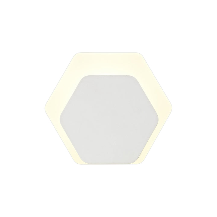 Nelson Lighting NLK04119 Modena Magnetic Base Wall Lamp LED 15/19cm Hexagonal Bottom White