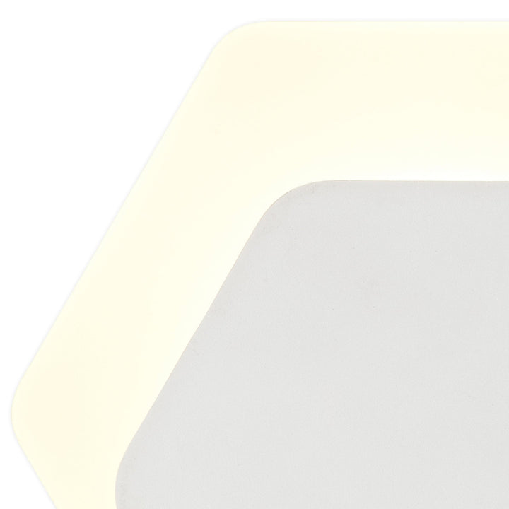 Nelson Lighting NLK04119 Modena Magnetic Base Wall Lamp LED 15/19cm Hexagonal Bottom White