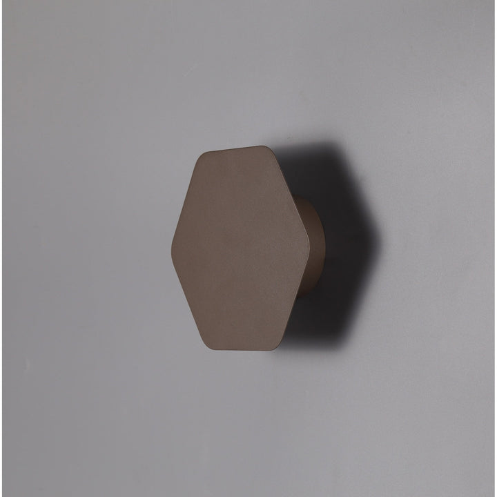 Nelson Lighting NLK04199 Modena Magnetic Base Wall Lamp LED 15cm Horizontal Hexagonal Coffee