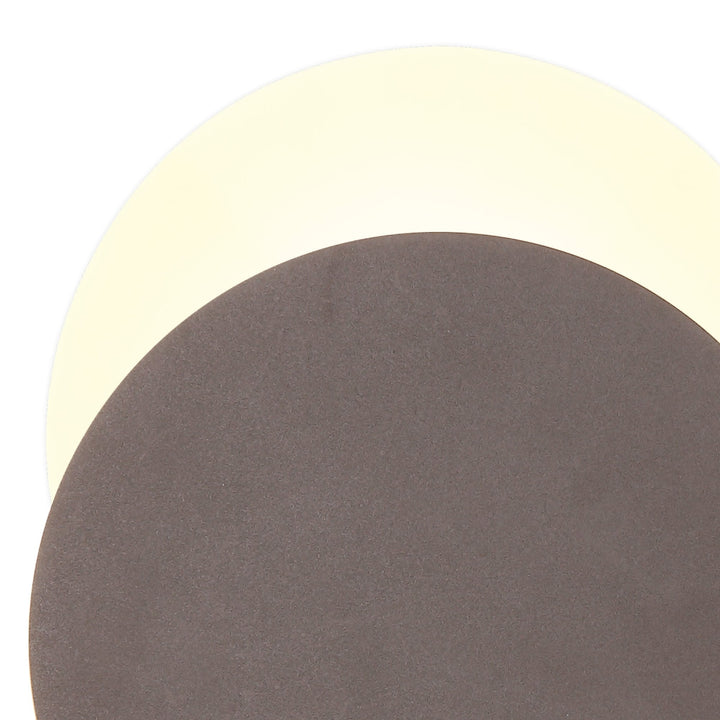 Nelson Lighting NLK04259 Modena Magnetic Base Wall Lamp LED 20/19cm Round Bottom Offset Coffee/ Frosted Diffuser