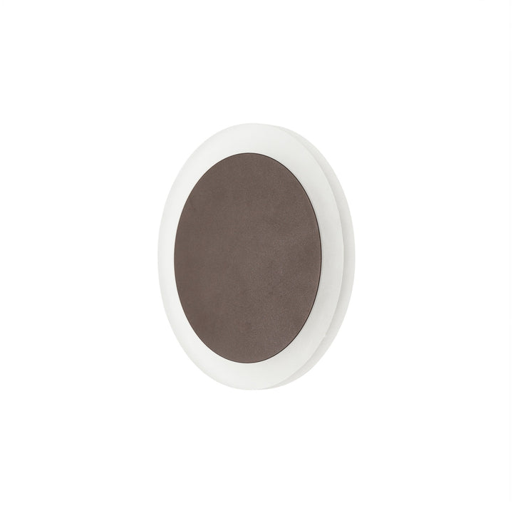 Nelson Lighting NLK04269 Modena Magnetic Base Wall Lamp LED 15/19cm Round Centre Coffee/Acrylic Frosted Diffuser