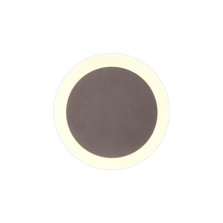 Nelson Lighting NLK04269 Modena Magnetic Base Wall Lamp LED 15/19cm Round Centre Coffee/Acrylic Frosted Diffuser