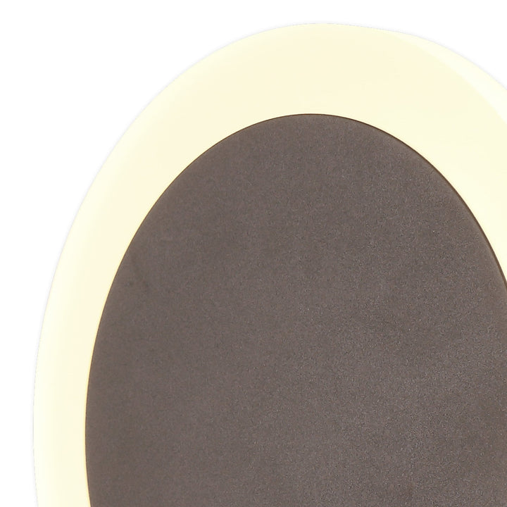 Nelson Lighting NLK04269 Modena Magnetic Base Wall Lamp LED 15/19cm Round Centre Coffee/Acrylic Frosted Diffuser