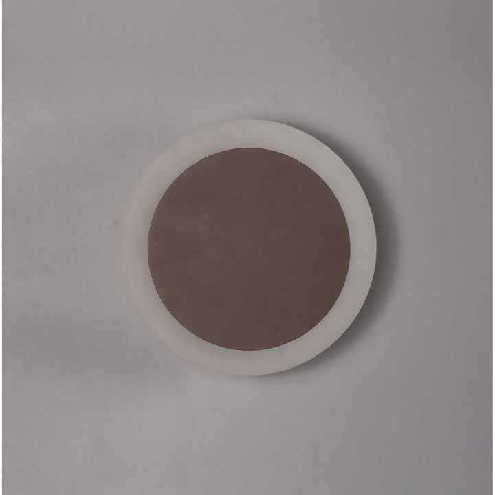Nelson Lighting NLK04269 Modena Magnetic Base Wall Lamp LED 15/19cm Round Centre Coffee/Acrylic Frosted Diffuser