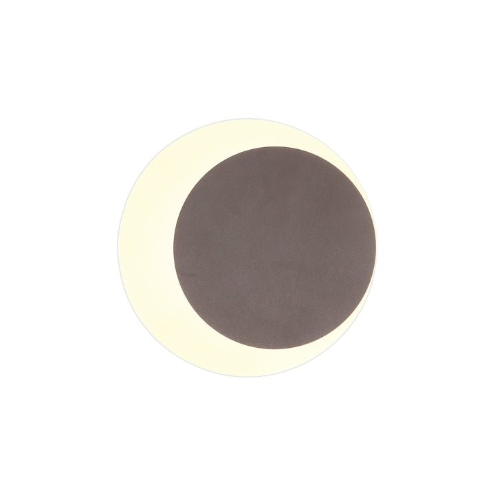 Nelson Lighting NLK04289 Modena Magnetic Base Wall Lamp LED 15/19cm Round Right Offset Coffee/ Frosted Diffuser