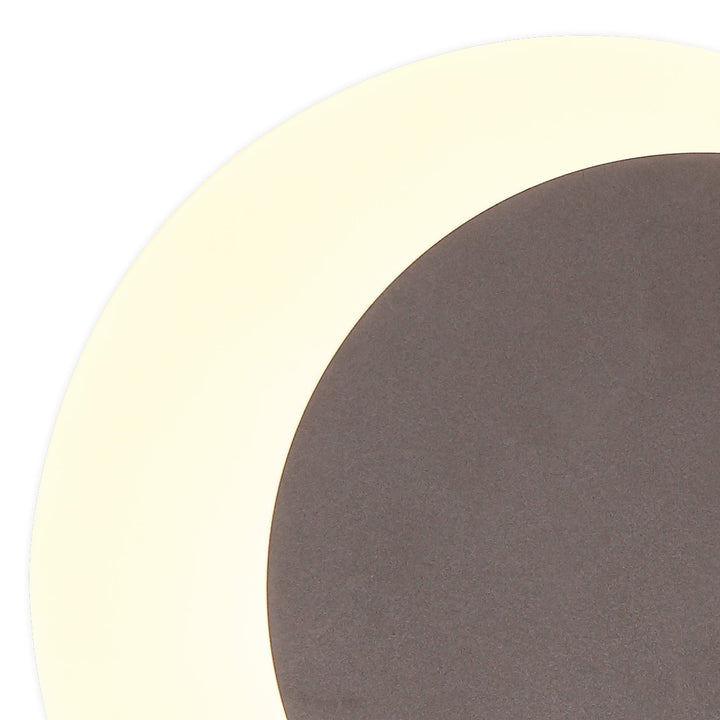 Nelson Lighting NLK04289 Modena Magnetic Base Wall Lamp LED 15/19cm Round Right Offset Coffee/ Frosted Diffuser