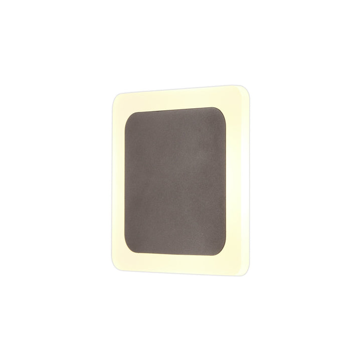 Nelson Lighting NLK04329 Modena Magnetic Base Wall Lamp LED 15/19cm Square Centre Coffee/ Frosted Diffuser