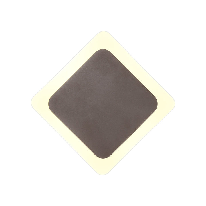 Nelson Lighting NLK04339 Modena Magnetic Base Wall Lamp LED 15/19cm Diamond Centre Coffee/ Frosted Diffuser