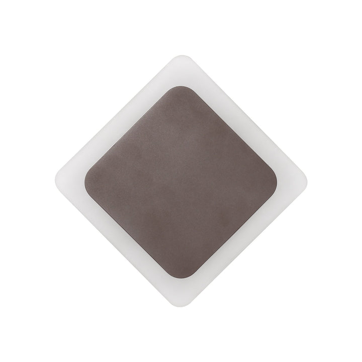 Nelson Lighting NLK04339 Modena Magnetic Base Wall Lamp LED 15/19cm Diamond Centre Coffee/ Frosted Diffuser