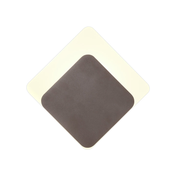 Nelson Lighting NLK04359 Modena Magnetic Base Wall Lamp LED 15/19cm Diamond Bottom Offset Coffee