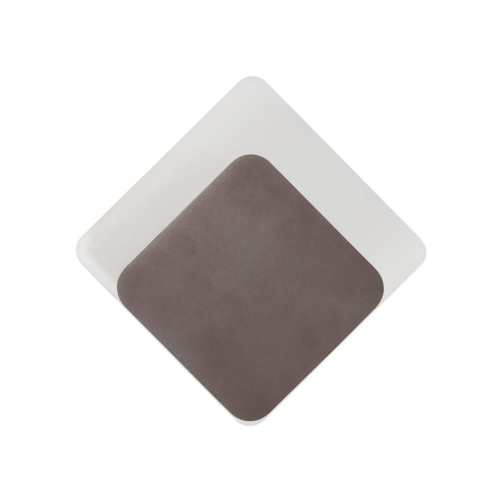 Nelson Lighting NLK04359 Modena Magnetic Base Wall Lamp LED 15/19cm Diamond Bottom Offset Coffee