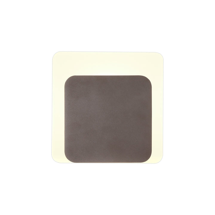 Nelson Lighting NLK04369 Modena Magnetic Base Wall Lamp LED 15/19cm Square Bottom Offset Coffee