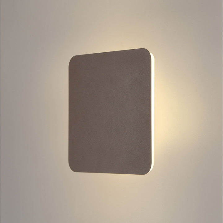 Nelson Lighting NLK04409 Modena Magnetic Base Wall Lamp LED 20/19cm Square Centre Coffee/ Frosted Diffuser