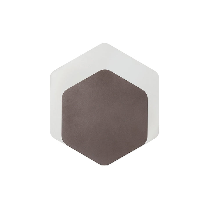 Nelson Lighting NLK04479 Modena Magnetic Base Wall Lamp LED 15/19cm Hexagonal Bottom Offset Coffee