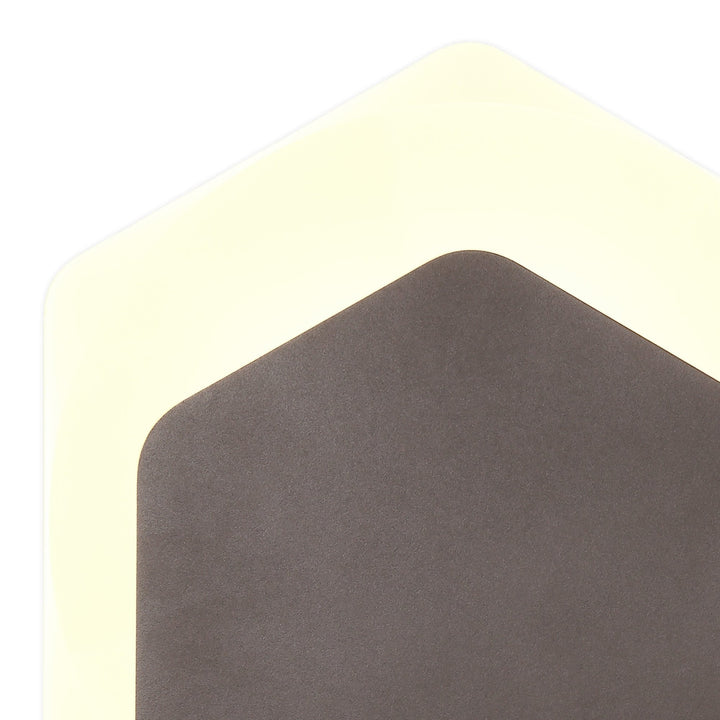 Nelson Lighting NLK04479 Modena Magnetic Base Wall Lamp LED 15/19cm Hexagonal Bottom Offset Coffee