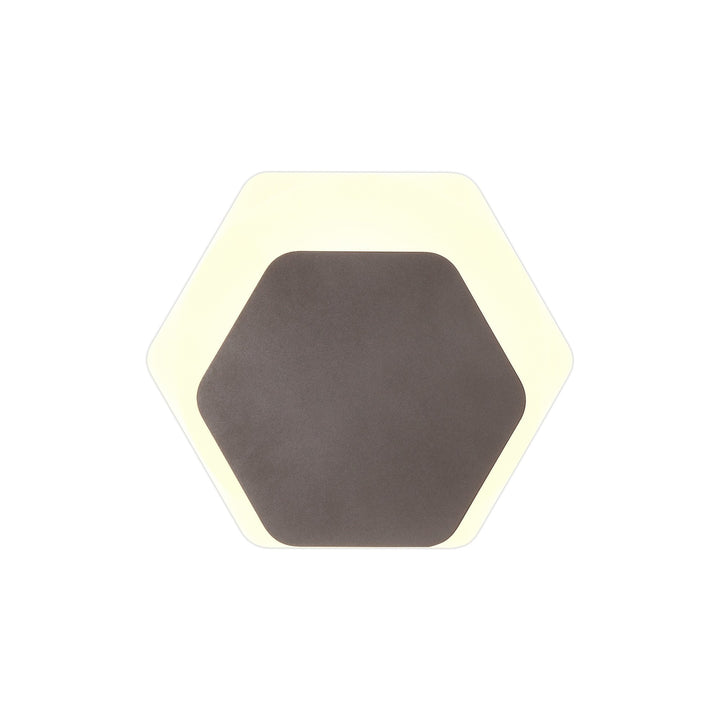 Nelson Lighting NLK04489 Modena Magnetic Base Wall Lamp LED 15/19cm Hexagonal Bottom Coffee