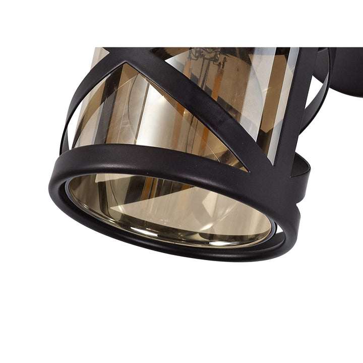 Nelson Lighting NL81439 Nivarna 1 Light Spot Light Oiled Bronze/Polished Chrome/Amber