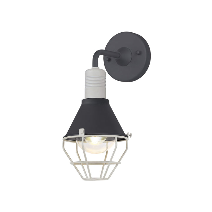 Nelson Lighting NL78409 Onaka Outdoor Wall Lamp 1 Light Anthracite/Matt White