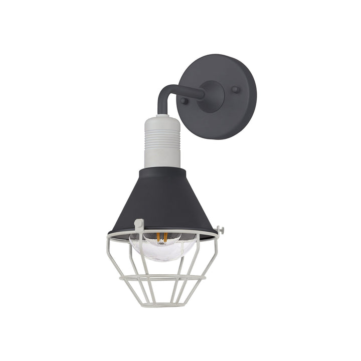 Nelson Lighting NL78409 Onaka Outdoor Wall Lamp 1 Light Anthracite/Matt White